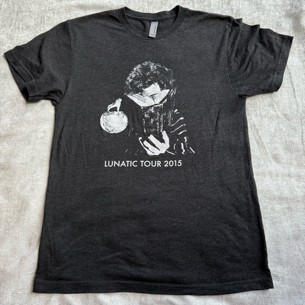Lunatic Tour 2015 Graphic T-Shirt Charcoal Women’s Size S Band Tee - Picture 1 of 4